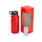 Makerflo Hydro Powder Coated Tumbler, Sipper Water Bottle With Handle, Stainless Steel Double Wall Insulated, BPA Free Plain Tumblers, 25 Pcs Travel Flask with Spill Proof Lid And Straw (Red, 32oz)